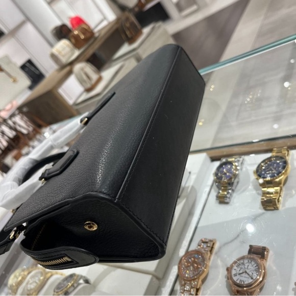 MICHAEL MICHAEL KORS Valerie Small Pebbled Leather Satchel Black NWT - Picture 13 of 16